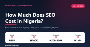 SEO cost in Nigeria 2026 pricing guide with naira price ranges